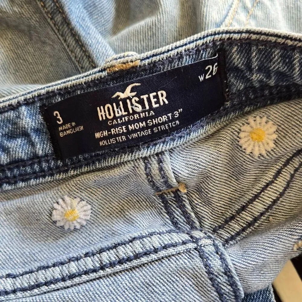 Hollister Denim Shorts Size 3 High Rise Mom 3